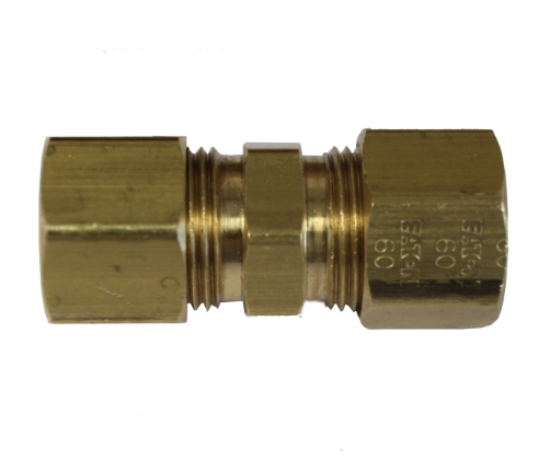 Brass compression union for 3/8” tube.